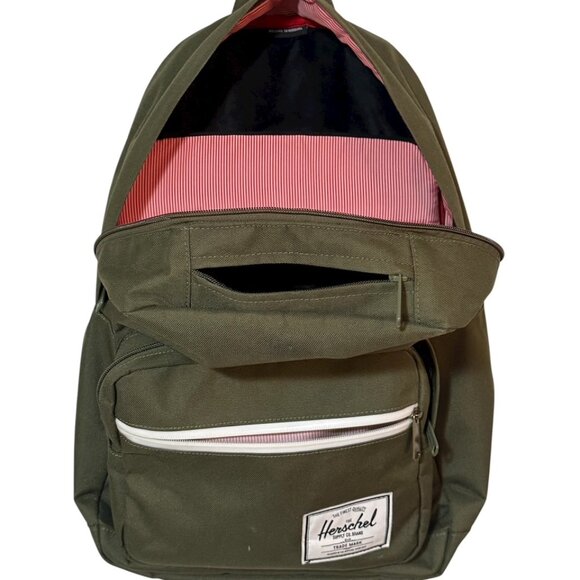 Herschel Pop Quiz Backpack, Green/White, Classic 22L - Picture 3 of 12